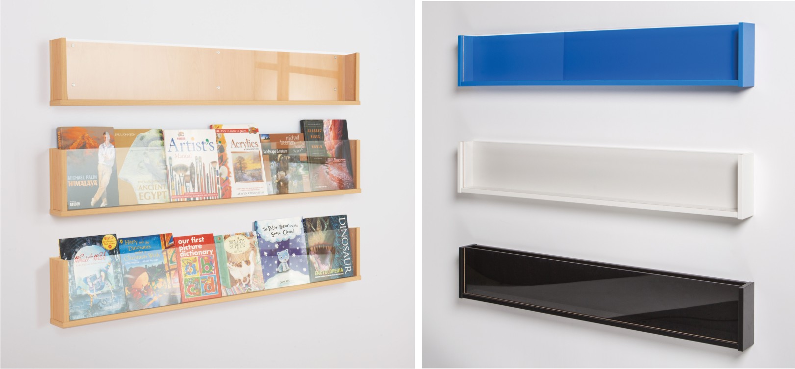 Shelf Style Wall Mounted Literature Display